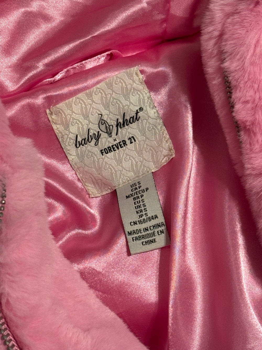 Forever 21xbabyphat Pink Faux Fur Jacket - Picture 2 of 4